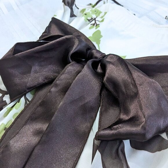 Vintage Y2K SPEECHLESS Leafy Green & Brown Ruched Mesh Overlay Mini Dress Size L - Picture 4 of 7